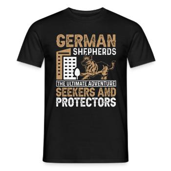 Berger allemand Propriétaire Amour - T-shirt homme - noir - Devant - AI Model Male 178 light (178cm)