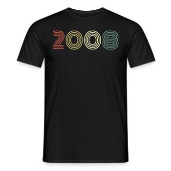 2008 Anniversaire Millésime 2008 Cadeau 2008 - T-shirt homme - noir - Devant - AI Model Male 178 light (178cm)