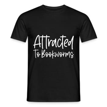 Attracted To Bookworms - Men's T-Shirt - black - Front - AI Model Male 178 light (178cm)
