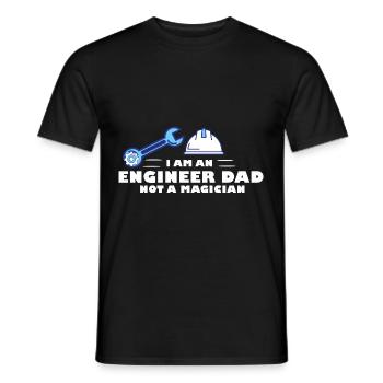 Ich bin ein Ingenieur Vater nicht ein Magier Math - Männer T-Shirt - Schwarz - Vorne - AI Model Male 178 light (178cm)