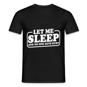Laissez-moi dormir et personne ne se blesse 3 - T-shirt homme - noir - Devant - AI Model Male 178 light (178cm)