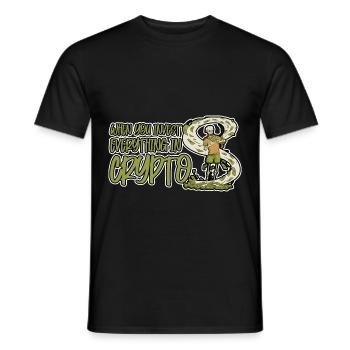 Lorsque vous investissez tout dans la crypto - T-shirt homme - noir - Devant - AI Model Male 178 light (178cm)