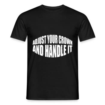 Ajustez votre couronne et manipulez-la 15 - T-shirt homme - noir - Devant - AI Model Male 178 light (178cm)