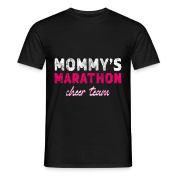 Équipe de cheer Mommy’s Marathon 3 - T-shirt homme - noir - Devant - AI Model Male 178 light (178cm)