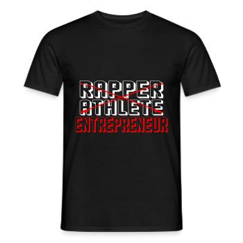 Rapper Athlete Entrepreneur 29 - Men's T-Shirt - black - Front - AI Model Male 178 light (178cm)