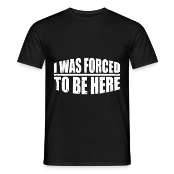 J’ai été forcé d’être ici 8 - T-shirt homme - noir - Devant - AI Model Male 178 light (178cm)