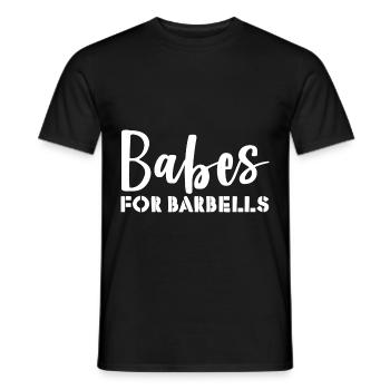 Babes For Barbells 4 - Männer T-Shirt - Schwarz - Vorne - AI Model Male 178 light (178cm)