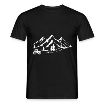 Montagne 1 et Tracteur - - T-shirt homme - noir - Devant - AI Model Male 178 light (178cm)