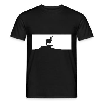 Chèvre - (2) - T-shirt homme - noir - Devant - AI Model Male 178 light (178cm)