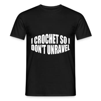 I Crochet So I Don't Unravel 4 - Männer T-Shirt - Schwarz - Vorne - AI Model Male 178 light (178cm)