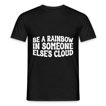 Be A Rainbow In Someone Else's Cloud 4 - Men's T-Shirt - black - Front - AI Model Male 178 light (178cm)