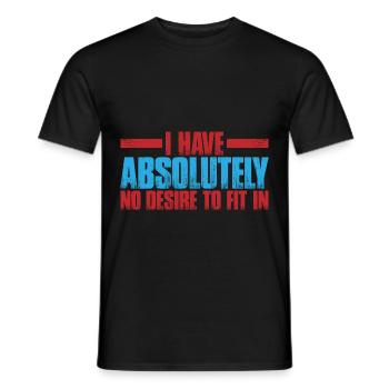 Je n’ai absolument aucune envie de rentrer dans 3 - T-shirt homme - noir - Devant - AI Model Male 178 light (178cm)