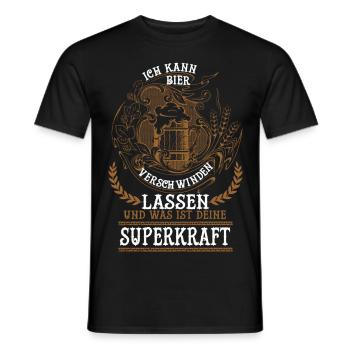 Bier - Männer T-Shirt - Schwarz - Vorne - AI Model Male 178 light (178cm)