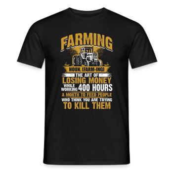 Definition farmer farmer's wife farmer gift - Men's T-Shirt - black - Front - AI Model Male 178 light (178cm)