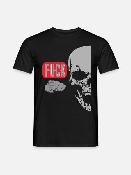 Index Finger Saying Skull - Men's T-Shirt - black