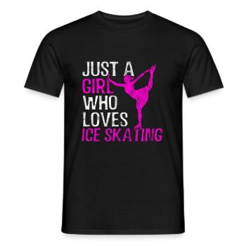 figure skating girls - Men's T-Shirt - black - Front - AI Model Male 178 light (178cm)
