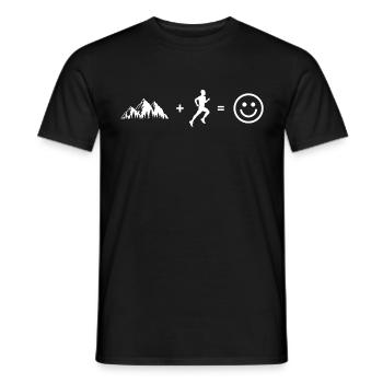 happy trail runner - Männer T-Shirt - Schwarz - Vorne - AI Model Male 178 light (178cm)