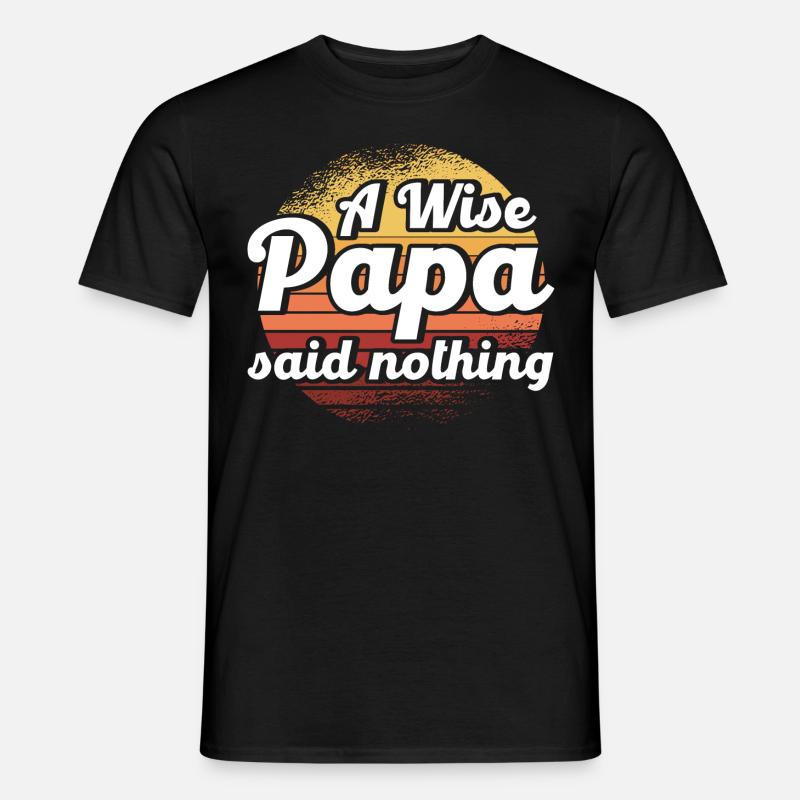 Klug Vater Vati Papa - Männer T-Shirt - Schwarz