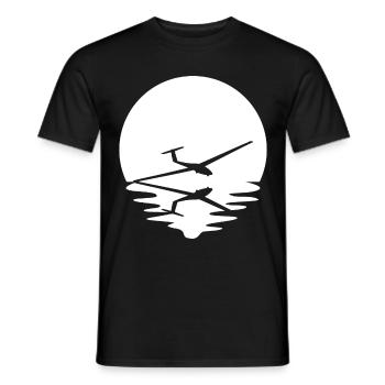 Circle and Reflection - Glider - - Men's T-Shirt - black - Front - AI Model Male 178 light (178cm)