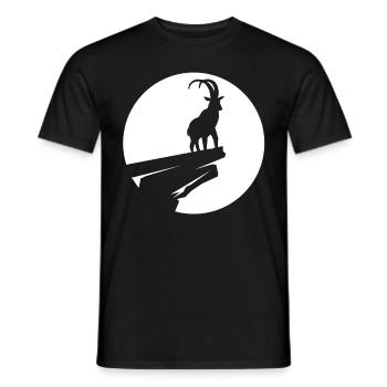 Chèvre - (5) - T-shirt homme - noir - Devant - AI Model Male 178 light (178cm)