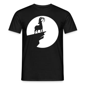 Goat - (7) - Men's T-Shirt - black - Front - AI Model Male 178 light (178cm)