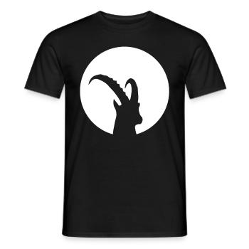 Goat - (7) - Men's T-Shirt - black - Front - AI Model Male 178 light (178cm)