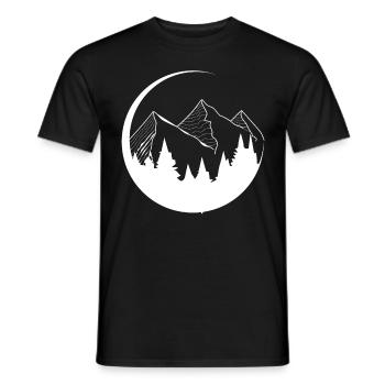 Circle - Mountain - (4) - Men's T-Shirt - black - Front - AI Model Male 178 light (178cm)