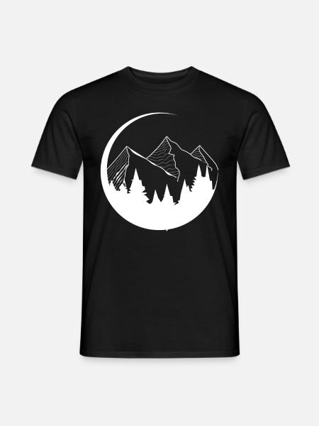 Circle - Mountain - (4) - Men's T-Shirt - black