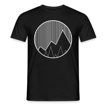 Circle - Mountain - (10) - Men's T-Shirt - black - Front - AI Model Male 178 light (178cm)