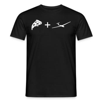 Pizza - Glider - - Men's T-Shirt - black - Front - AI Model Male 178 light (178cm)