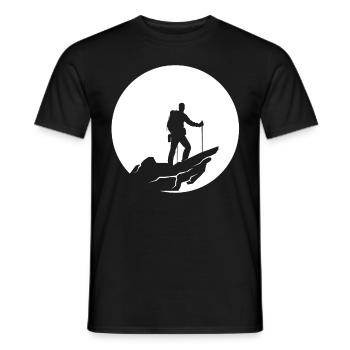 Moon - Hiking - (4) - Men's T-Shirt - black - Front - AI Model Male 178 light (178cm)