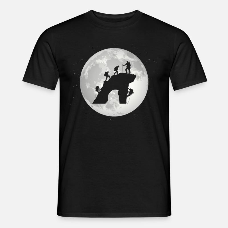 Vollmond - Klettern - - Männer T-Shirt - Schwarz