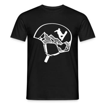 Montagne - Snowboard - (2) - T-shirt homme - noir - Devant - AI Model Male 178 light (178cm)