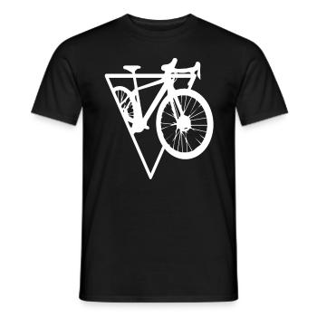 Triangle - Cyclisme - (5) - T-shirt homme - noir - Devant - AI Model Male 178 light (178cm)