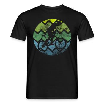 Retro - Radfahren - - Männer T-Shirt - Schwarz - Vorne - AI Model Male 178 light (178cm)