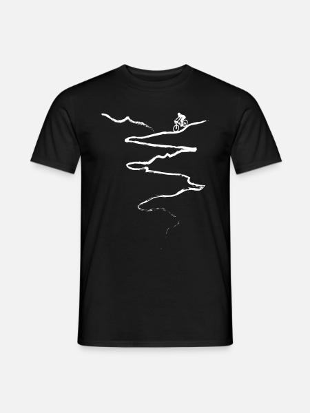 Curve Line - Cycling - (4) - Men's T-Shirt - black