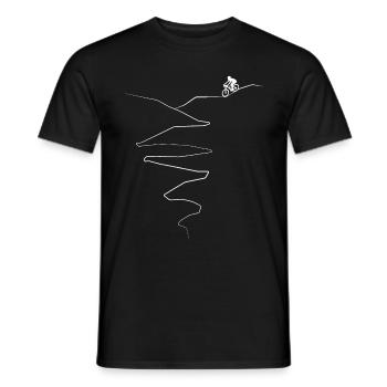 Curve Line - Cycling - (3) - Men's T-Shirt - black - Front - AI Model Male 178 light (178cm)