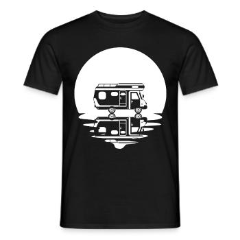 Circle and Reflection - Camping Van - - Men's T-Shirt - black - Front - AI Model Male 178 light (178cm)