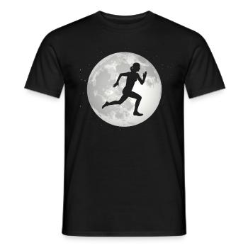 Pleine Lune - Course féminine - - T-shirt homme - noir - Devant - AI Model Male 178 light (178cm)
