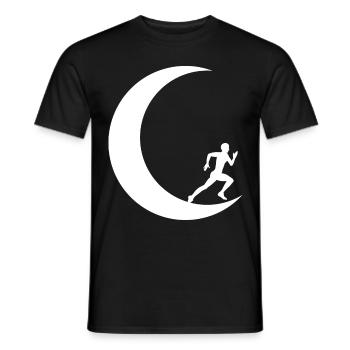 Croissant de Lune - Course à pied - - T-shirt homme - noir - Devant - AI Model Male 178 light (178cm)
