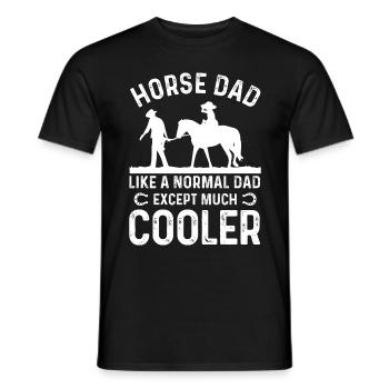Pferde-Dad wie ein NOrmal Dad, nur viel cooler - Männer T-Shirt - Schwarz - Vorne - AI Model Male 178 light (178cm)