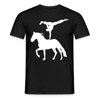 Gymnastique sur le cheval - T-shirt homme - noir - Devant - AI Model Male 178 light (178cm)