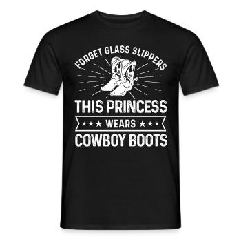 Oubliez les pantoufles de verre que cette princesse porte - T-shirt homme - noir - Devant - AI Model Male 178 light (178cm)