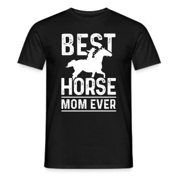 Meilleure maman de cheval de tous les temps - T-shirt homme - noir - Devant - AI Model Male 178 light (178cm)