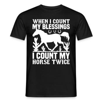 When I Count My Blessings, I Count My Pen - Men's T-Shirt - black - Front - AI Model Male 178 light (178cm)