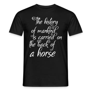 The history of Manking will be on the back of a - Men's T-Shirt - black - Front - AI Model Male 178 light (178cm)
