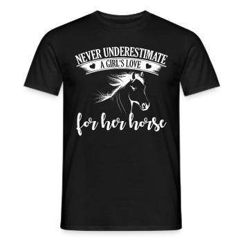 Ne sous-estimez jamais l’amour d’une fille pour i - T-shirt homme - noir - Devant - AI Model Male 178 light (178cm)