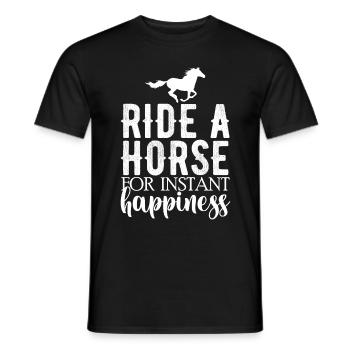 Montez à cheval pour un bonheur instantané - - T-shirt homme - noir - Devant - AI Model Male 178 light (178cm)