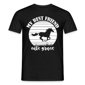 Mein bester Freund frisst Gras - - Männer T-Shirt - Schwarz - Vorne - AI Model Male 178 light (178cm)