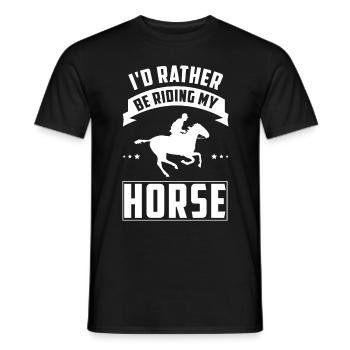 Je préfère monter à cheval 2 - - T-shirt homme - noir - Devant - AI Model Male 178 light (178cm)